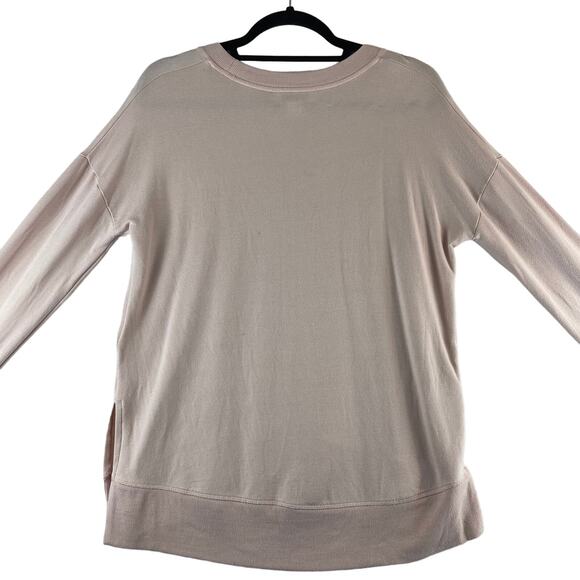 Athleta Coaster Luxe Soft Pullover Long Sleeve Sweatshirt Thumbhole Pink Sz XS - Picture 3 of 8